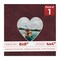 Dark Red Suede Mat Board for 8x8 Frames - Heart Opening for 4x4 Photos